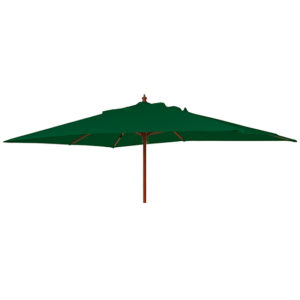 Blount Rectangular 3000mm Fabric Parasol With Pulley In Green