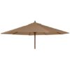 Blount Round 3000mm Fabric Parasol With Pulley In Taupe