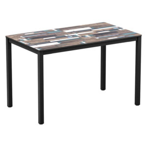 Extro Rectangular Wooden Dining Table In Driftwood