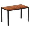 Extro Rectangular Wooden Dining Table In Textured Copper