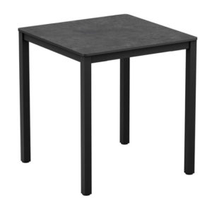 Extro Square 60cm Wooden Dining Table In Metallic Anthracite