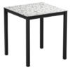 Extro Square 69cm Wooden Dining Table In Mixed Terrazzo