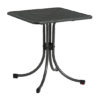 Prats Outdoor Square Metal Bistro Table In Grey