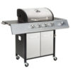 Charles Bentley 5 Burner (4+side) Premium Gas BBQ - Stainless Steel