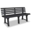 Derik Outdoor Plastic Seating Bench In Anthracite