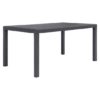 Ijaya Plastic Rattan Garden Dining Table In Brown