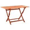 Landri Wooden Folding 120cm Garden Dining Table In Oil Finish