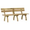 Aria 220cm Wooden Garden Seating Bench In Green Impregnated