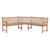 Aarna Wooden Corner Garden Seating Bench In Natural