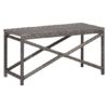 Sophiya 80cm Poly Rattan Garden Seating Bench In Grey