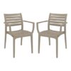 Alto Taupe Polypropylene Dining Chairs In Pair