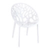 Cancun High Gloss Clear Polycarbonate Dining Chair In White