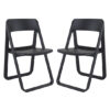 Durham Black Polypropylene Dining Chairs In Pair