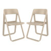 Durham Taupe Polypropylene Dining Chairs In Pair