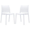 Mesa White Polypropylene Dining Chairs In Pair