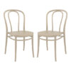 Victor Taupe Polypropylene Dining Chairs In Pair