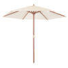 2.4m Wooden Parasol - Cream