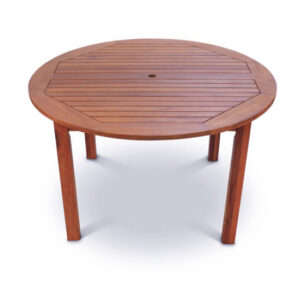 Danil Hardwood Commercial Dining Table Round In Teak