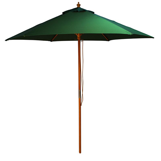 Lavi Round 2.5M Parasol With Wood Pulley In Green