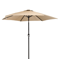 2.7m Metal Garden Parasol – Beige