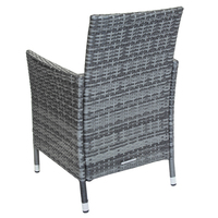 Pair of Rattan Dining Chairs Grey