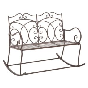 Dhuni Outdoor Cast Aluminium Seating Bench In Antique Brown