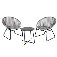 Zanzibar Tea for Two Bistro Set - Grey