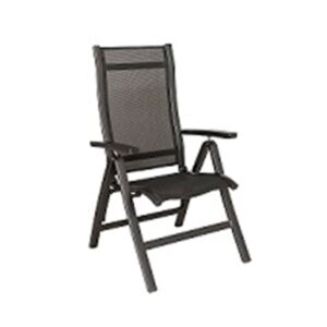 Prats Outdoor Metal Folding Recliner In Grey