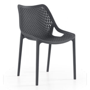 Olympia Polypropylene Side Chair In Anthracite