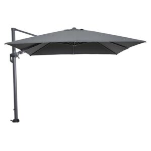 Hugo Cantilever Parasol In Dark Grey With Granite Base