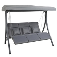 3 Seater Lounger Swing Chair - Grey