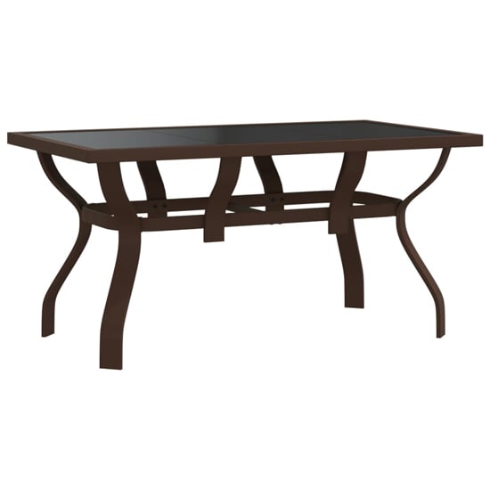 Dove Glass Top Garden Dining Table Small In Brown